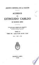 Acuerdos del extinguido Cabildo de Buenos Aires