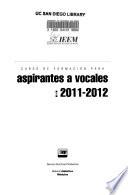 Curso de formación para aspirantes a vocales 2011-2012