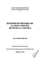 Estudios de historia de la Nueva España
