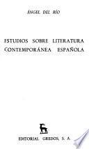 Estudios sobre literatura contemporánea española