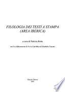 Filologia dei testi a stampa (area iberica)