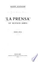 La Prensa of Buenos Aires, 1860-1914