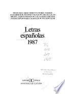 Letras españolas 1987