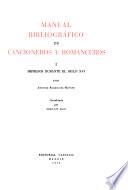 Manual bibliográfico de cancioneros y romanceros