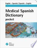 Medical Spanish Dictionary Pocket