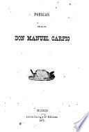 Poesías del Sr. Dr. Don Manuel Carpio