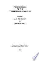 Proceedings of the Twelfth Colloquium