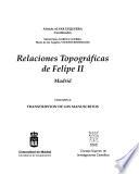 Relaciones topográficas de Felipe II, Madrid: Transcripción de los manuscritos