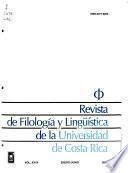 Revista de filología y lingüística de la Universidad de Costa Rica