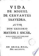 Vida de Miguel de Cervantes Saavedra